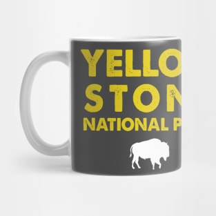 Yellowstone National Park Bison Retro Mug